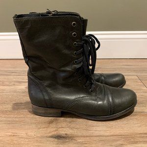 Steve Madden Black Combat Boots